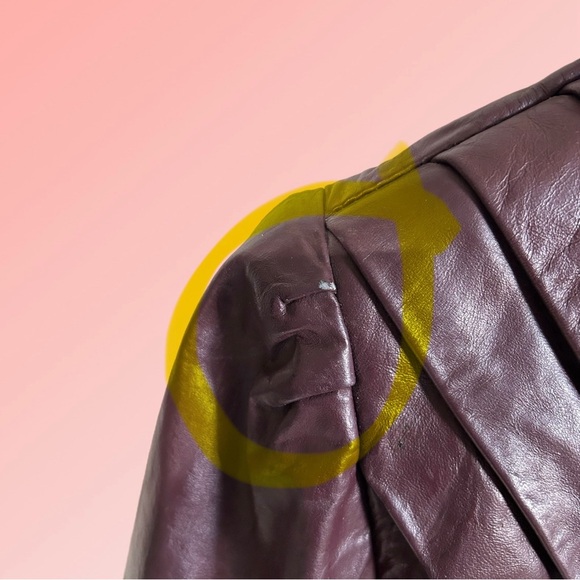 VINTAGE BERMAN'S PURPLE LEATHER RACER JACKET - Picture 7 of 8